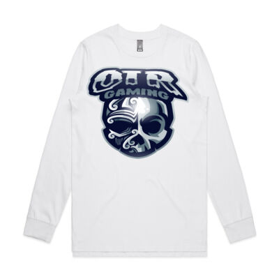 OTR GAMING LONG SLEEVE WHITE WITH ARM TEXT OFF THE RAILS  Thumbnail